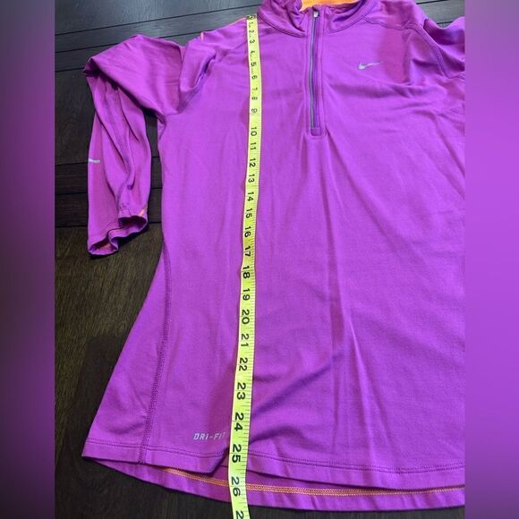 Nike DriFit Womens Small Pink/Orange Half ZIP Running Pullover - Picture 3 of 7